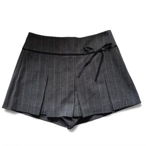 Free People pleated pinstripe skort